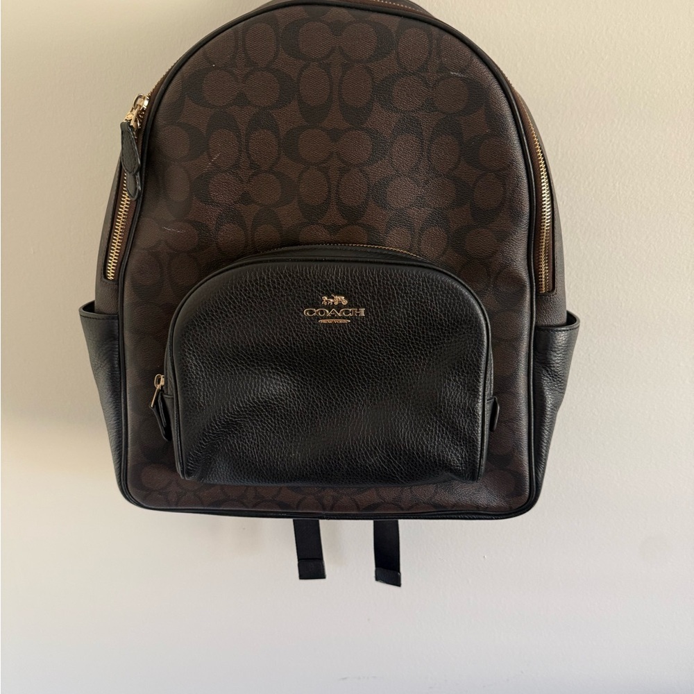 Coach Brown/Black Signature Backpack